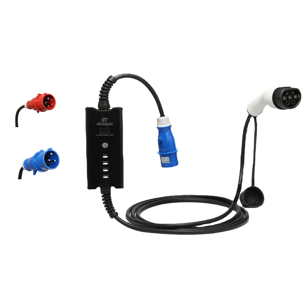 Type 2 Portable Ev Charger 11Kw Cee - Cargador de Coche Eléctrico Ajustable de